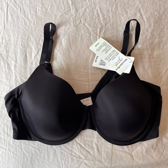 NWT WonderBra Eco Pure Black Underwire Bra 36C - Picture 2 of 12